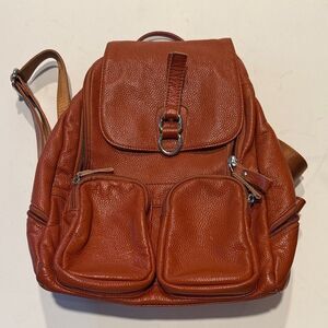 Chic Brown Leather Backpack